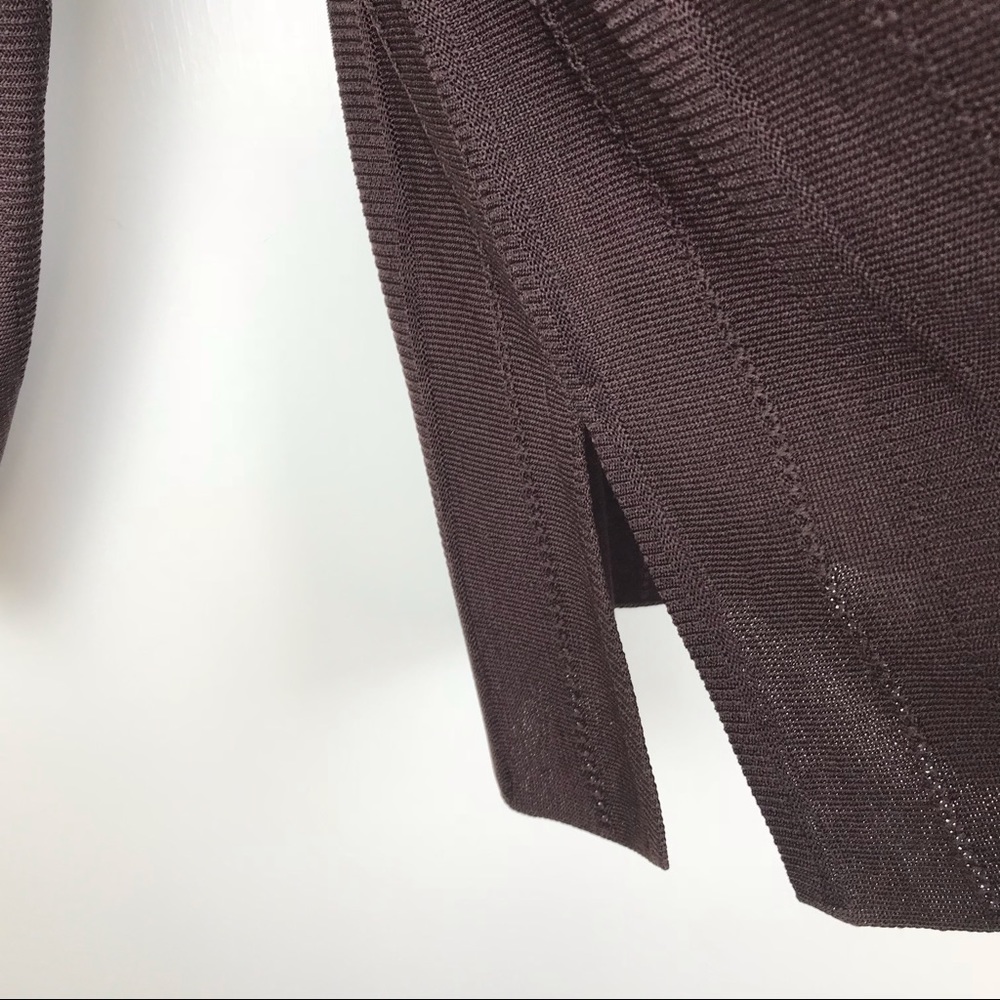Exclusively Misook L NWT Brown Open Light Cardigan - Picture 4 of 8
